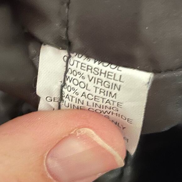 Dehen Vintage Wool and Leather Navy Jacket Size XL - Picture 8 of 13